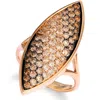 Le Vian Ladies Chocolate Onre Ring In 14k Strawberry Gold In Pink/rose Gold Tone/gold Tone