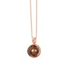 Le Vian Creme Brulee 14k Strawberry Gold 0.16 Ct. Tw. Diamond Pearl Pendant Necklace In Pink/rose Gold Tone/gold Tone