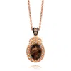 Le Vian Ladies Chocolate Quartz Necklaces Set In 14k Strawberry Gold In Gold