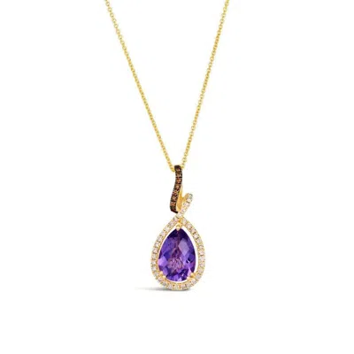 Le Vian Ladies Chocolate Shavings Necklaces Set In 14k Honey Gold In Yellow