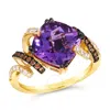 Le Vian Ladies Chocolate Shavings Rings Set In 14k Honey Gold In Yellow