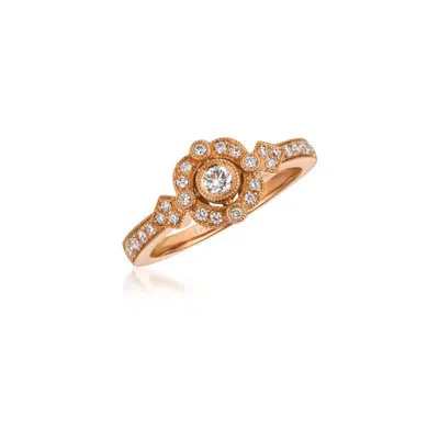 Le Vian Ladies Chocolate Solitaire Rings Set In 14k Strawberry Gold