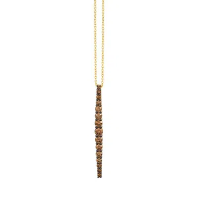 Le Vian Ladies Chocolate Stilletto Necklaces Set In 14k Honey Gold