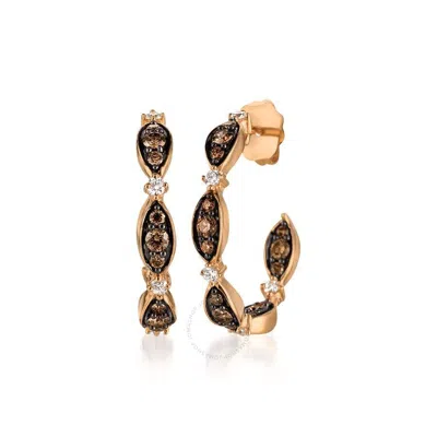 Le Vian Ladies Chocolatier Earrings Set In 14k Strawberry Gold In Pink/rose Gold Tone/gold Tone