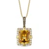 Le Vian Ladies Cinammon Citrine Necklaces Set In 14k Honey Gold In Gold