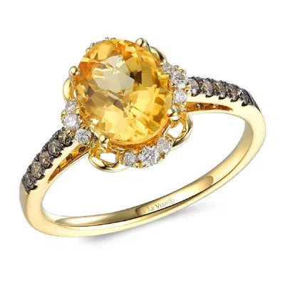Le Vian Ladies Cinnamon Citrine Rings Set In 14k Honey Gold In Yellow