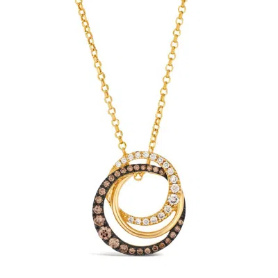 Le Vian Ladies Circle Necklaces Set In 14k Honey Gold Wjuf 28 In ["yellow"]