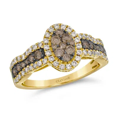 Le Vian Ladies Cluster Cocktail Rings Set In 14k Honey Gold Tsxw 6yg