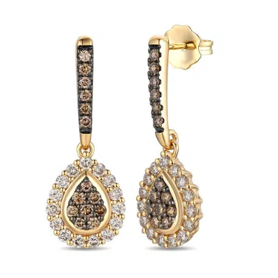 Le Vian Ladies Cluster Earrings Set In 14k Honey Gold Tskm 13 In ["yellow"]
