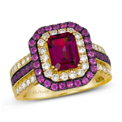 Le Vian Ladies Color On Color Rings Set In 14k Strawberry Gold In Multi