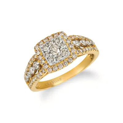 Le Vian Ladies Composite Center Rings Set In 14k Vanilla Gold
