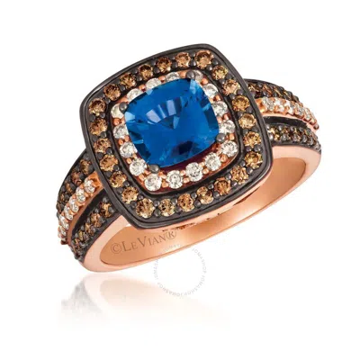 Le Vian Ladies Cornflower Sapphire Rings Set In 14k Strawberry Gold In Pink/rose Gold Tone/gold Tone