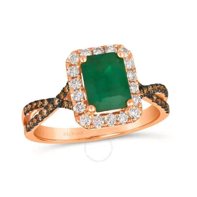 Le Vian Ladies Costa Smeralda Emerald Rings Set In 14k Strawberry Gold In Pink/rose Gold Tone/gold Tone