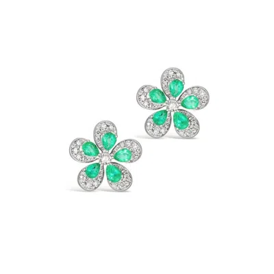 Le Vian Ladies Costa Smeralda Emeralds Earrings Set In 14k Vanilla Gold In Green