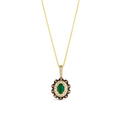 Le Vian Ladies Costa Smeralda Emeralds Necklaces Set In 14k Honey Gold