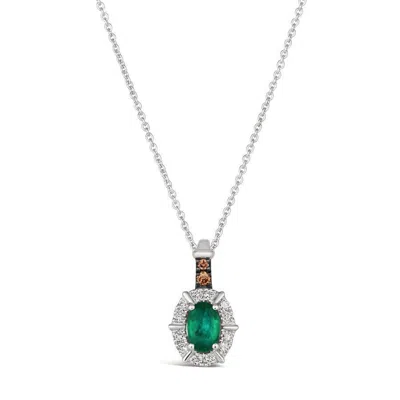 Le Vian Ladies Costa Smeralda Emeralds Necklaces Set In 14k Vanilla Gold In Metallic