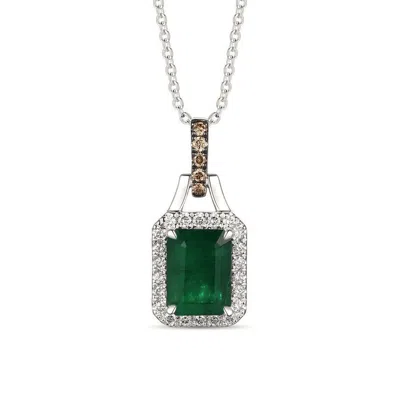 Le Vian Ladies Costa Smeralda Emeralds Necklaces Set In 14k Vanilla Gold In Green