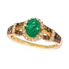 Le Vian Ladies Costa Smeralda Emeralds Rings Set In 14k Honey Gold In Multi