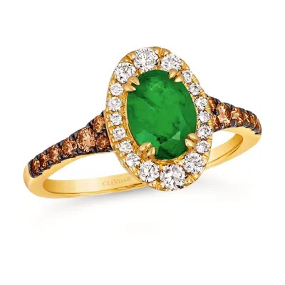 Le Vian Ladies Costa Smeralda Emeralds Rings Set In 14k Honey Gold