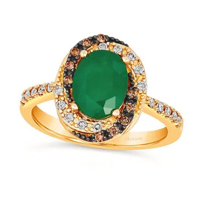 Le Vian Ladies Costa Smeralda Emeralds Rings Set In 14k Honey Gold
