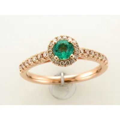 Le Vian Ladies Costa Smeralda Emeralds Rings Set In 14k Strawberry Gold In Pink/rose Gold Tone/gold Tone