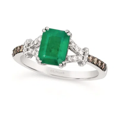 Le Vian Ladies Costa Smeralda Emeralds Rings Set In 14k Vanilla Gold In Green