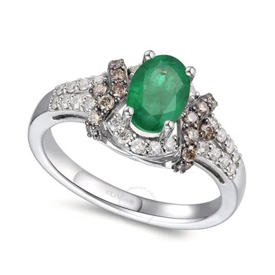 Le Vian Ladies Costa Smeralda Emeralds Rings Set In 14k Vanilla Gold In White