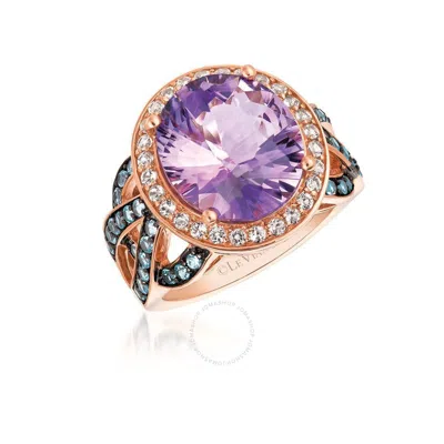 Le Vian Ladies Cotton Candy Amethyst Rings Set In 14k Strawberry Gold In Purple
