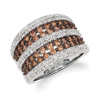 Le Vian Ladies Cremebrule Rings Set In 14k Strawberry Gold In Silver