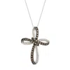 Le Vian Ladies Cross Necklaces Set In 14k Vanilla Gold In White