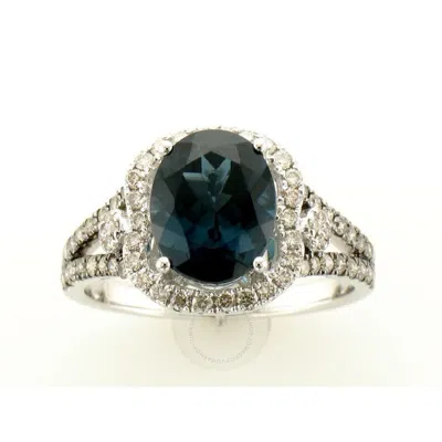 Le Vian Ladies Deep Sea Blue Topaz Rings Set In 14k Vanilla Gold In White