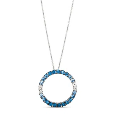 Le Vian Ladies Denim Ombre Necklaces Set In 14k Vanilla Gold In White