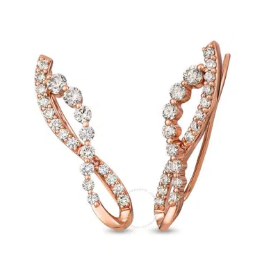 Le Vian Ladies Ear Climber Earrings In 14k Strawberry Gold In Pink