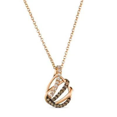 Le Vian Ladies Embraced Necklaces Set In 14k Strawberry Gold In Multi