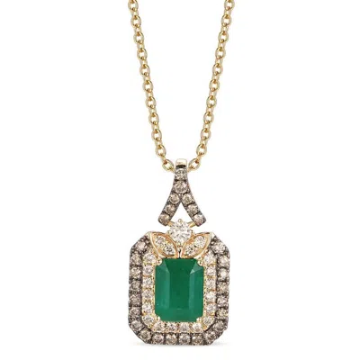 Le Vian Ladies Emerald Necklaces Set In 14k Honey Gold In Neutral
