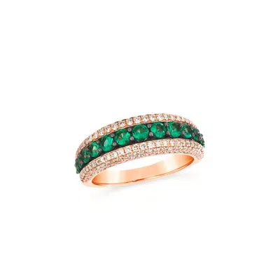 Le Vian Ladies Emerald Rings Set In 14k Strawberry Gold Ttfz 79 In ["pink","rose Gold Tone","gold Tone"]