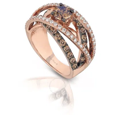 Le Vian Ladies Euphoria Chocolate Rings Set In 14k Strawberry Gold In Pink/rose Gold Tone/gold Tone