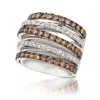 Le Vian Ladies Euphoria Chocolate Rings Set In 14k Vanilla Gold In White