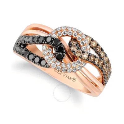 Le Vian Ladies Exotics Fashion Ring In 14k Strawberry Gold In Brown