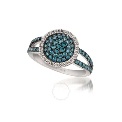 Le Vian Ladies Exotics Rings Set In 14k Vanilla Gold In Blue
