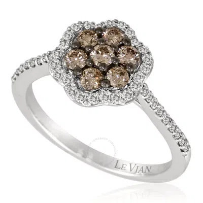 Le Vian Ladies Flower Rings Set In 14k Vanilla Gold In White