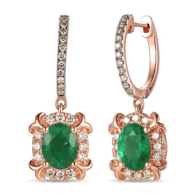 Le Vian Ladies Garden Party Collection Earrings Set In 14k Strawberry Gold