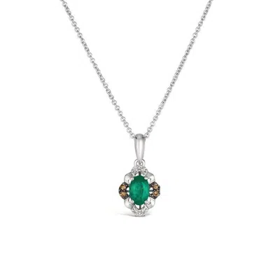 Le Vian Ladies Garden Party Collection Necklaces Set In 14k Vanilla Gold In Green