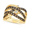 Le Vian Ladies Gladiator Rings Set In 14k Honey Gold In Multi