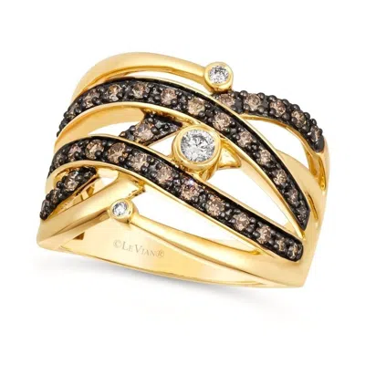 Le Vian Ladies Gladiator Rings Set In 14k Honey Gold In Multi