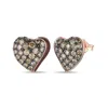 Le Vian Ladies Godiva X  Earrings Set In 14k Strawberry Gold In Multi
