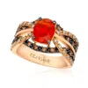 Le Vian Ladies Grand Sample Sale Ring In 14k Strawberry Gold In Pink/rose Gold Tone/gold Tone