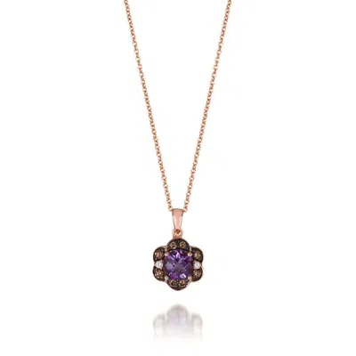 Le Vian Ladies Grape Amethyst Necklaces Set In 14k Strawberry Gold