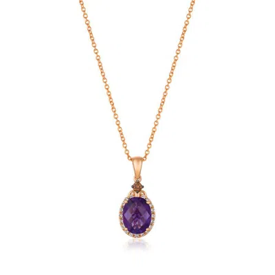 Le Vian Ladies Grape Amethyst Necklaces Set In 14k Strawberry Gold In ["pink","rose Gold Tone","gold Tone"]