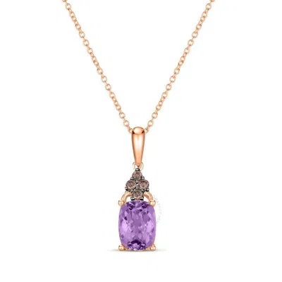 Le Vian Ladies Grape Amethyst Necklaces Set In 14k Strawberry Gold In Pink/rose Gold Tone/gold Tone